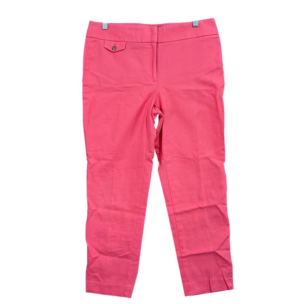 Ann Taylor LOFT Womens Pants Pink Mid Rise Julie Ankle Work Casual Stretch 6
